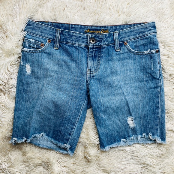 American Eagle Outfitters Pants - American Eagle 4 Distressed Raw Hem Bermuda Shorts